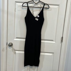 Divided Black Maxi Dress